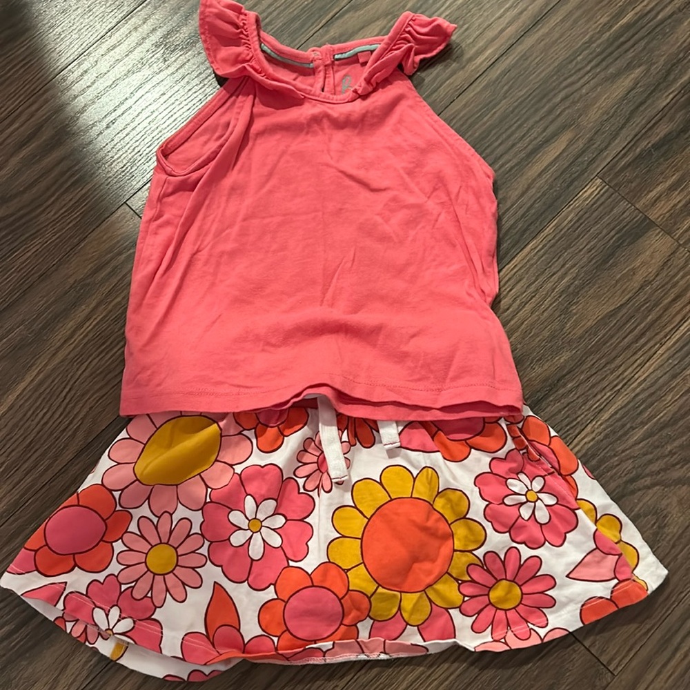 Mini Boden tank and skort set